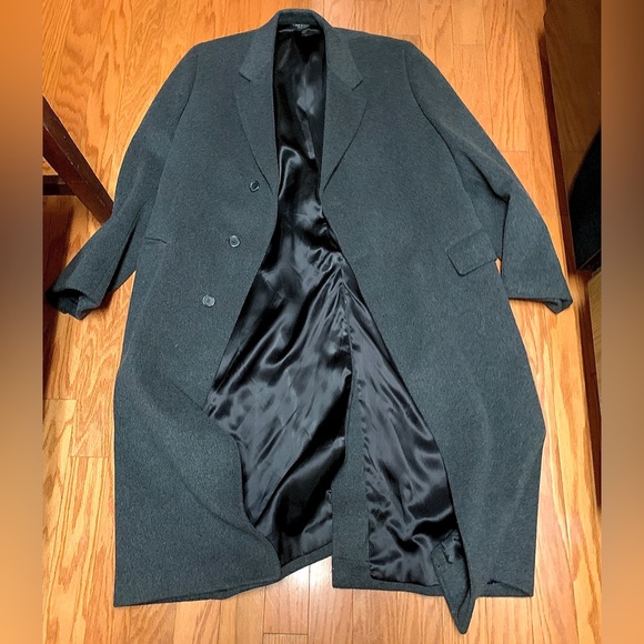 Men’s 46 XL Full Length Jacobson’s Custom USA Made ALPACUNA Trench Overcoat - Picture 3 of 16